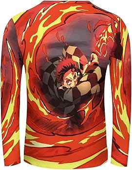Amazon.co.jp: [DESHVA] ロングtシャツ メンズ 鬼滅の刃 竈門炭